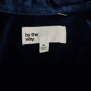 BY THE WAY velvet shirt dress